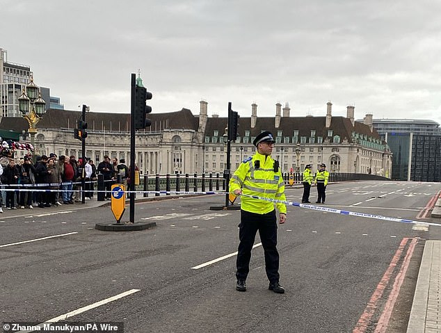 The bridge has been closed to traffic in both directions following the stabbing this morning.