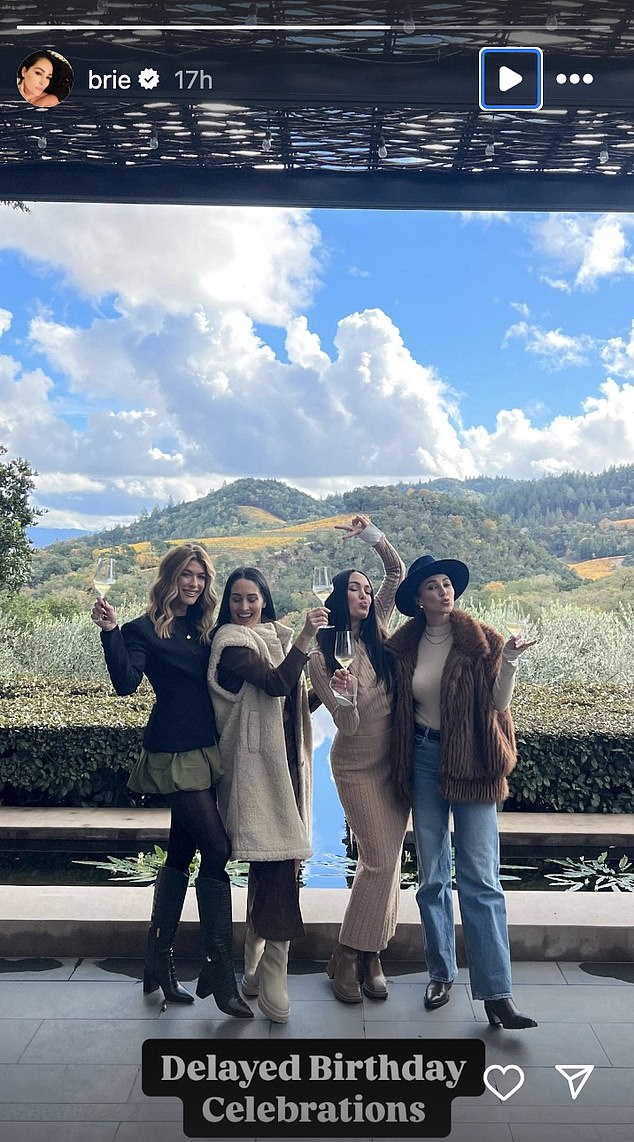 The twins were celebrating their 41st birthday in the famous wine region.