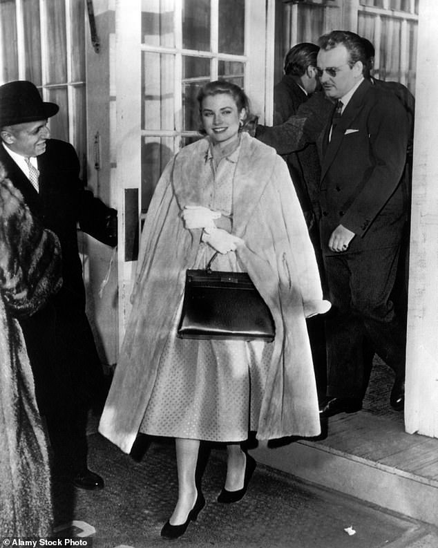 In 1977, the bag's name was officially changed to the Kelly bag, named after American princess and film star Grace Kelly after she was seen using the iconic bag to protect her baby bump in 1956.