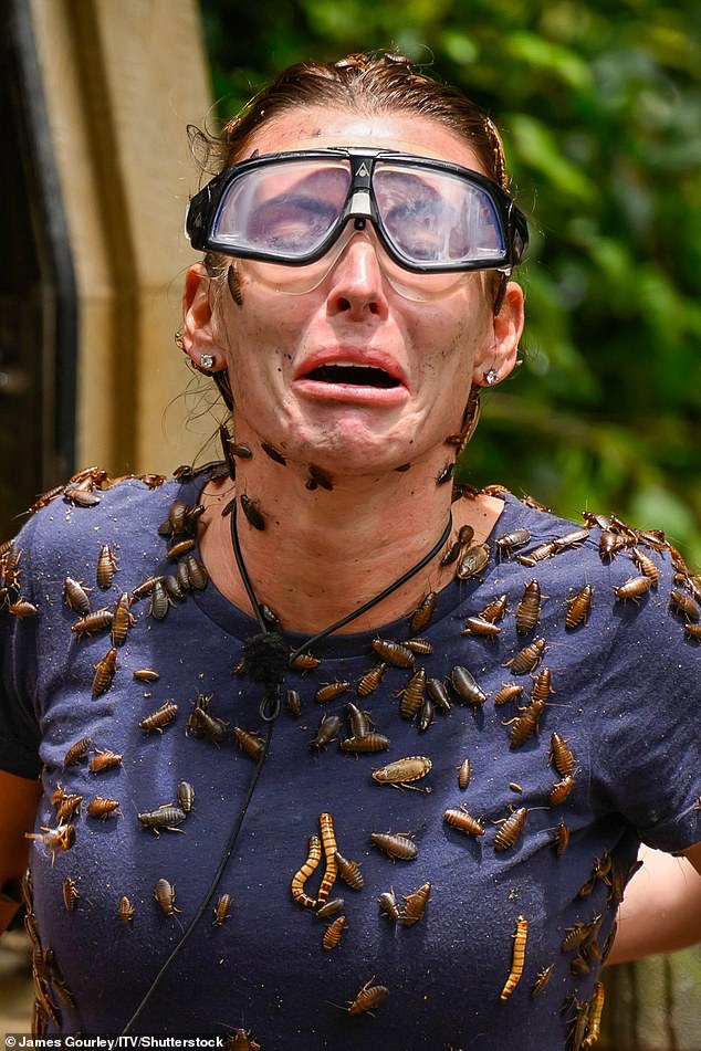 The anecdote came as she faced the Bushtucker trial last night and was forced to lie in a sea of ​​cockroaches and rats, a far cry from the luxuries of her £20million Cheshire mansion.