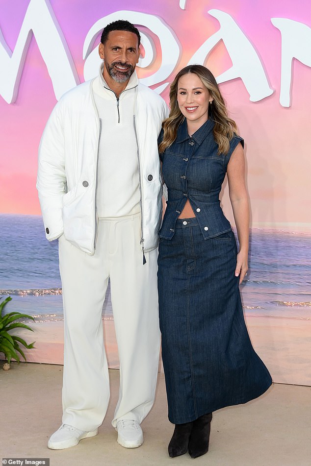 Also at the star-studded premiere were Kate and Rio Ferdinand, with Kate, 33, showing off her incredible figure in a denim ensemble.