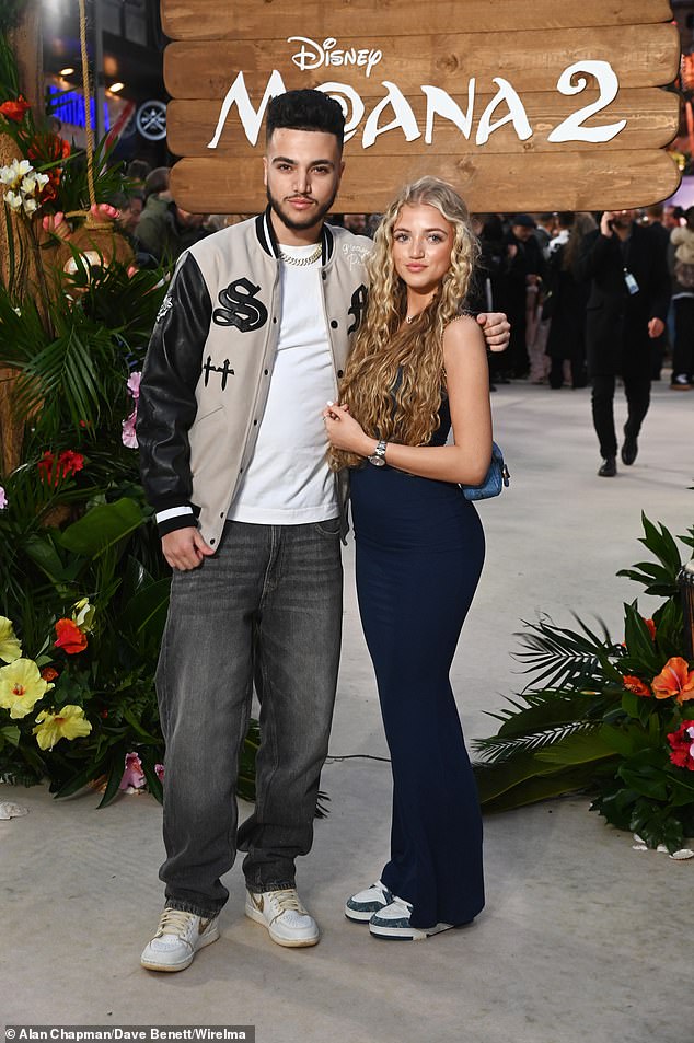 The teenagers, who are the children of model Katie Price and singer Peter Andre, looked happy as they posed under a prop.