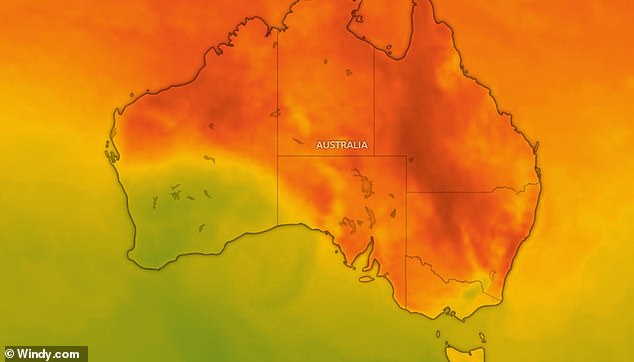 Temperatures will remain above 35C for much of the time in parts of New South Wales.