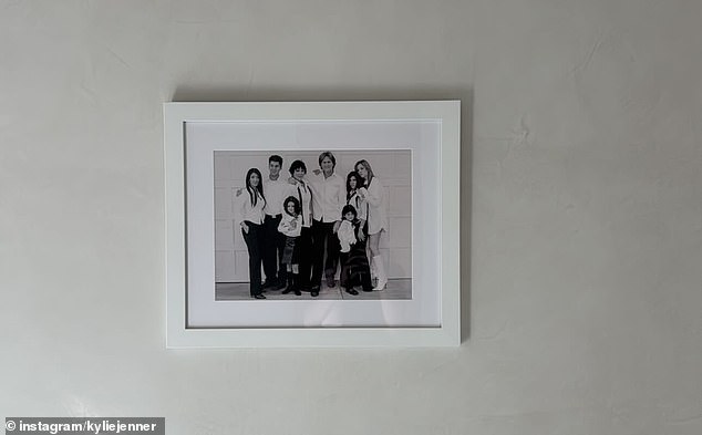 She also shared a black and white family portrait of all of her siblings and her parents Kris and Caitlyn Jenner before the former Olympian transitioned.