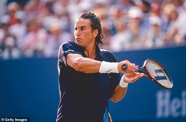 Rafter won two US Open titles in his career (pictured above in the 1997 final) and was also world number one in 1999.