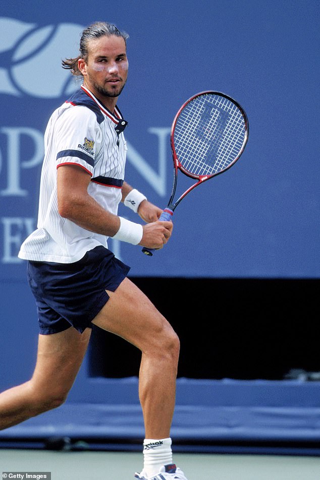 Rafter was once voted People's Sexiest Athlete Alive, the same year he rose to stardom after his first US Open victory in 1997 (pictured at US Open in 1998).