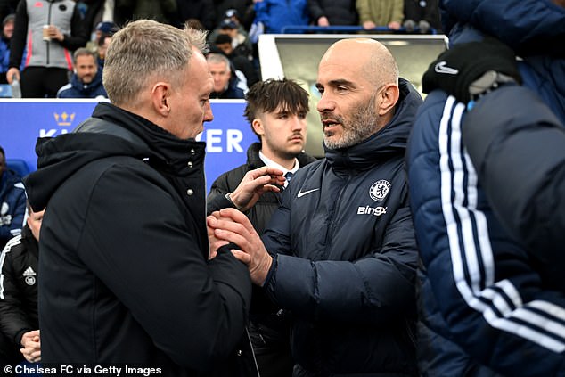 Enzo Maresca (right) guided Leicester to the top flight and is now doing a good job at Chelsea