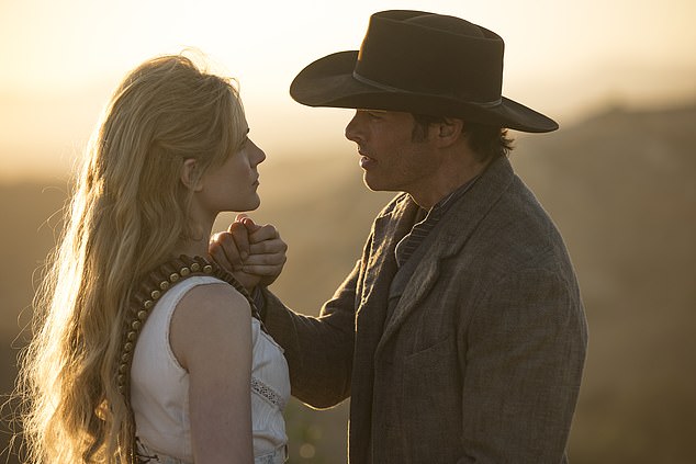 Pictured: Evan Rachel Wood and James Marsden in Westworld, which fans claim was 