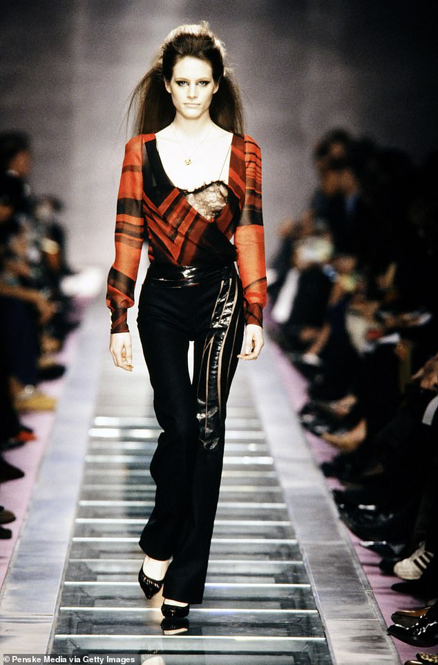 2000: Georgina Cooper on the Versace catwalk