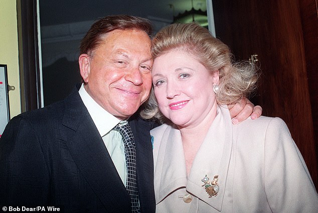 Barbara Taylor Bradford with her husband Robert at the launch of her novel Angel in 1993