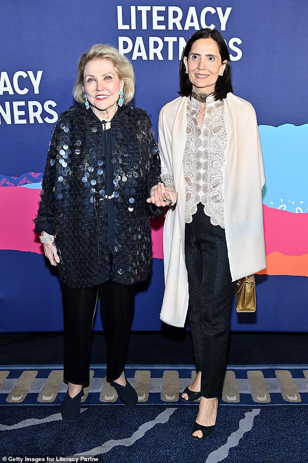 Barbara Taylor Bradford at a gala in New York with her friend Avanti Nehru Madan, May 2023