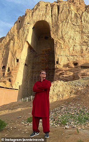 Jannis in Bamiyan, where the 6th century Buddha statues used to stand before the Taliban destroyed them in 2001.