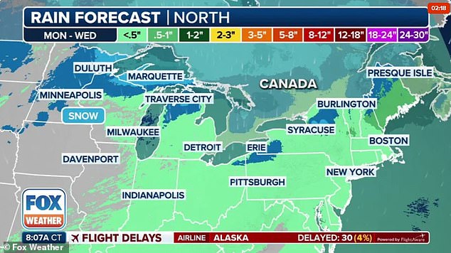 1732534989 690 Maps show storms could cause travel chaos on Thanksgiving as