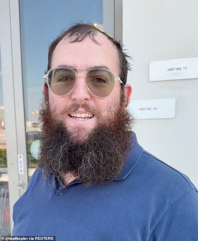 Zvi Kogan, an Israeli rabbi, outside a supermarket in Dubai, United Arab Emirates, on November 18, 2024.