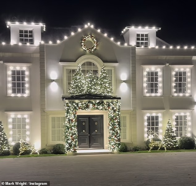 Mark was no doubt keen to get into the festive spirit with Michelle Keegan after they showed off the lavish Christmas lights and decorations at their £3.5million mansion in Essex.