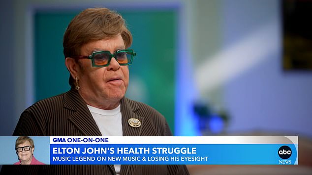 Speaking to ABC News on Monday about his new documentary Never Too Late, Elton admitted he was unsure of his ability to record new music as he puts all his attention on his health.