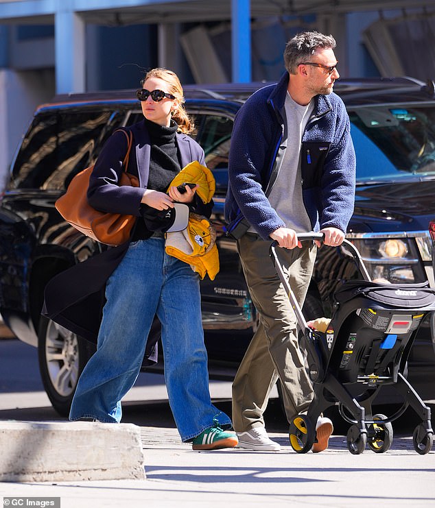 She and her husband Cooke Maroney are already parents to their son Cy, who welcomed their first child in February 2022 (pictured in March 2023).