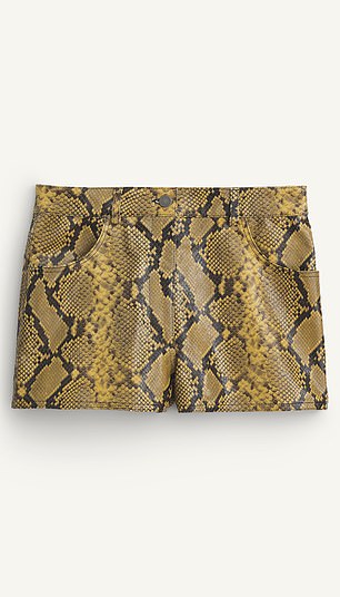 Snake print shorts from the Zara X Kate Moss range