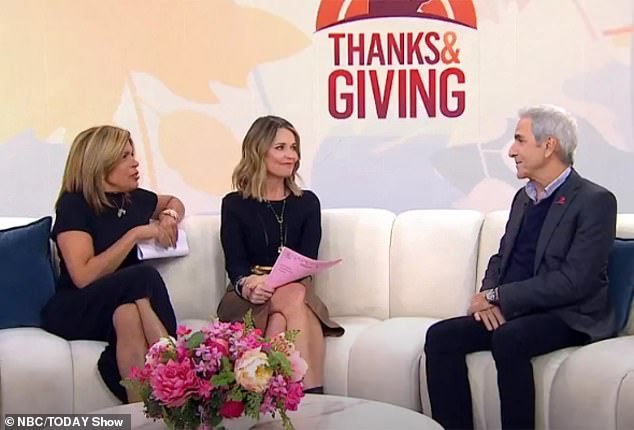 His brother Tony Thomas took his place on the show with Savannah Guthrie saying: 