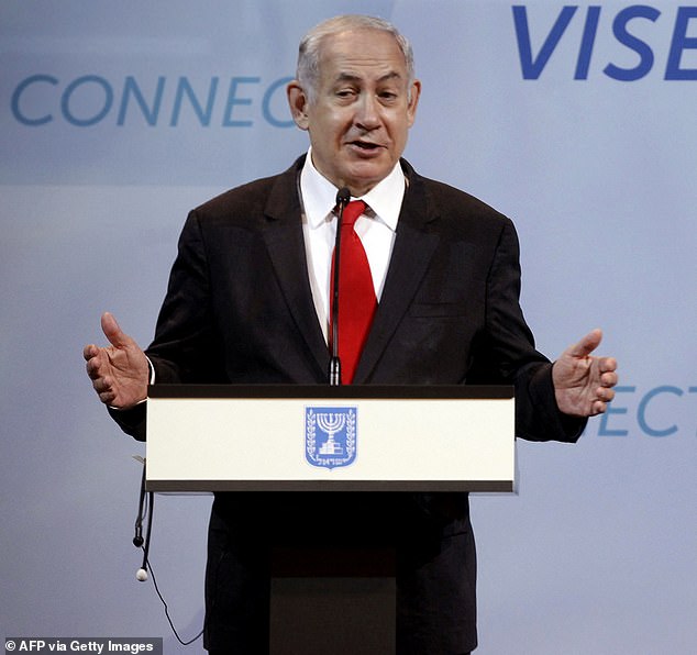 Benjamin Netanyahu (pictured) faces an international arrest warrant issued by the International Criminal Court