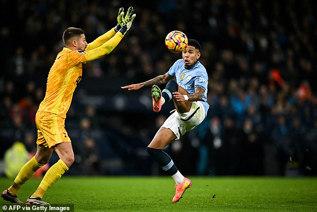 The Spurs goalkeeper faces months out after the clash with City's Savinho