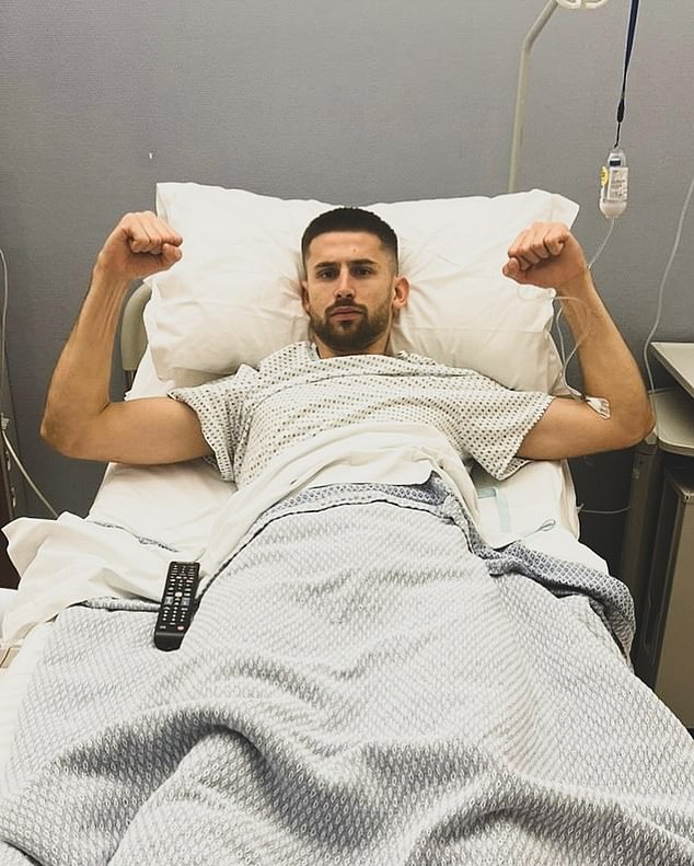 Vicario then took to Instagram to update his followers after undergoing surgery on Monday.