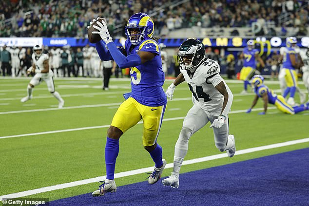 Robinson was arrested hours after playing for LA Rams vs Eagles; he even got a touchdown