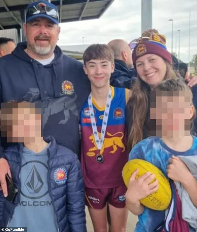 This latest tragedy follows the death of Khye Brickwell, a 12-year-old boy from Victoria whose electric scooter collided with a car on Wednesday night (Khye is pictured with his family).