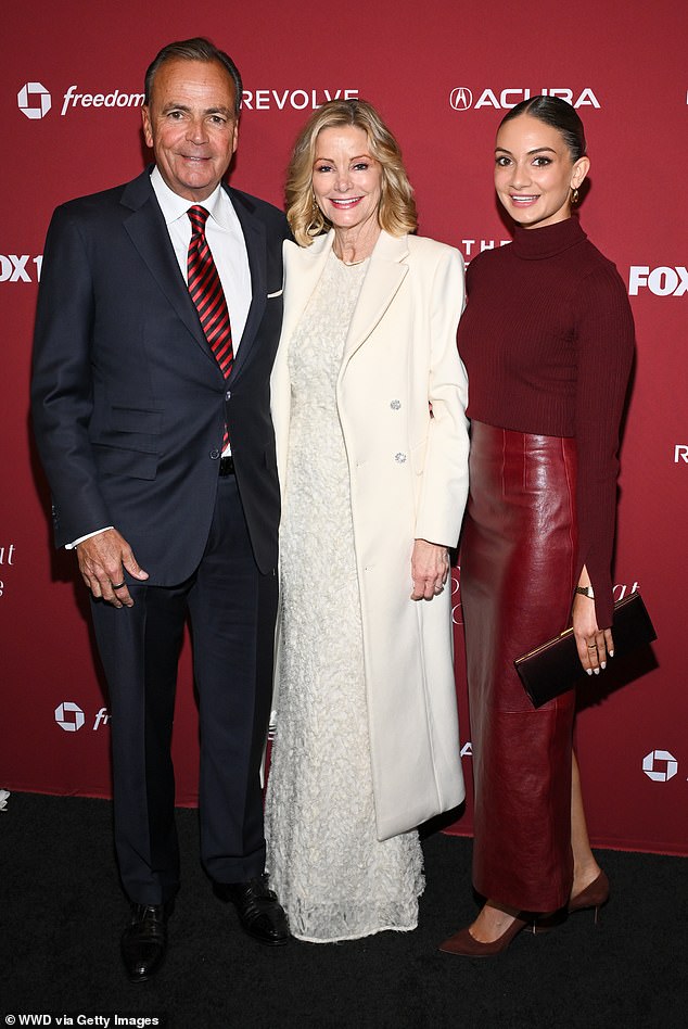 LR's parents Rick Caruso and Tina Caruso with their daughter Gigi Caruso