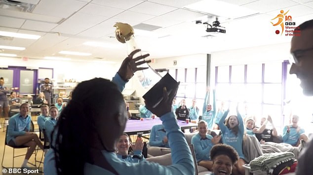 Barbra Banda has been filmed celebrating her award with colleagues from Orlando Pride