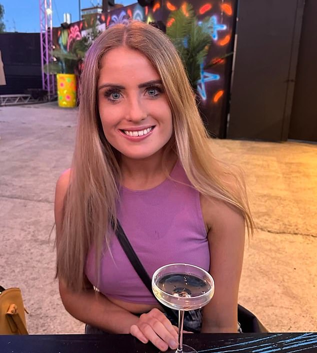 British lawyer Simone White, 28, from Orpington, Kent (pictured), died after drinking free drinks allegedly laced with deadly methanol.