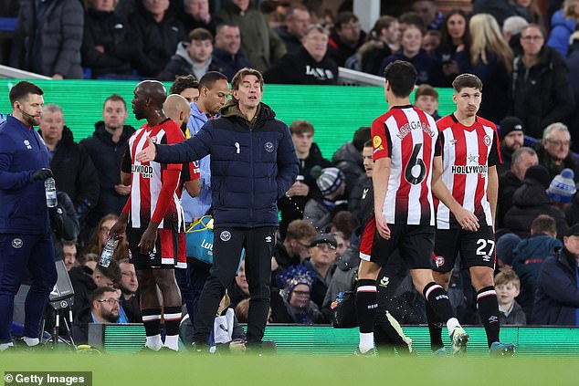 Carvalho was an unused substitute as Thomas Frank's 10-man Brentford drew with Everton