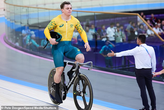 Apparently, the cyclist tried to take several pieces of equipment