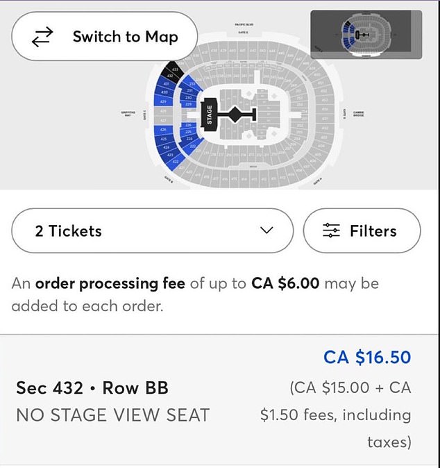 Tickets originally went on sale for just $16 for her final three shows in Vancouver next month as the Eras tour comes to a close.