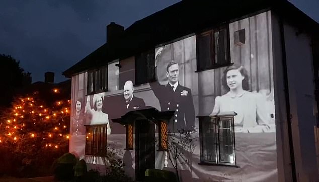 This house in Cambridgeshire was illuminated with the royal family and Winston Churchill to mark VE Day during the last major commemoration of 2020.