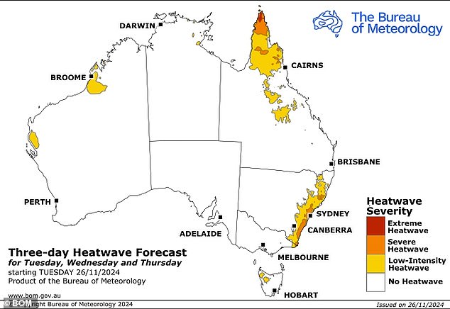 The intensifying heatwave is expected to bring significant temperatures to Sydney's densely populated western suburbs on Wednesday and Thursday.