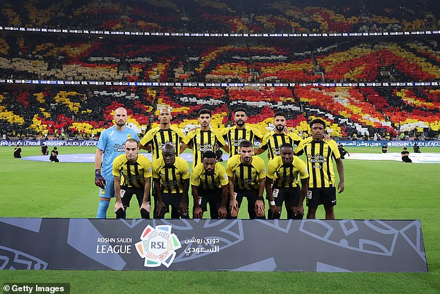 Saudi team Al-Ittihad (pictured) previously had a £200m bid for Salah rejected by Liverpool.