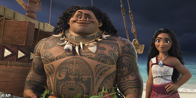 The actor reprized his role as Maui in the animated adventure that opens Wednesday in 4,200 theaters in the United States.