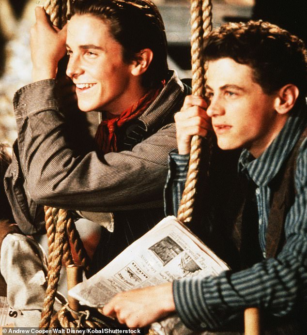 When David (right) was 17, he appeared in the 1992 musical film Newsies about a newsboy strike in the early 20th century, starring Christian Bale (left).