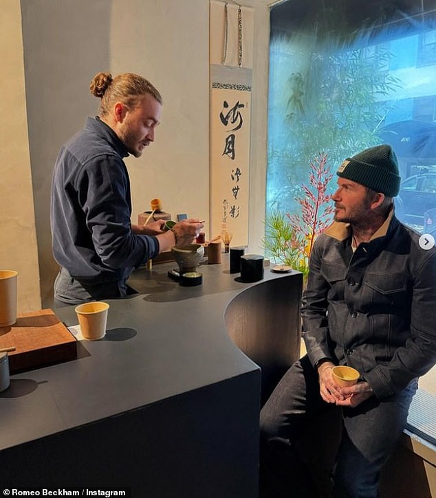 The 22-year-old former Inter Miami II footballer shared an album of clips from his recent trip to the Big Apple, including one of David at a matcha cafe.