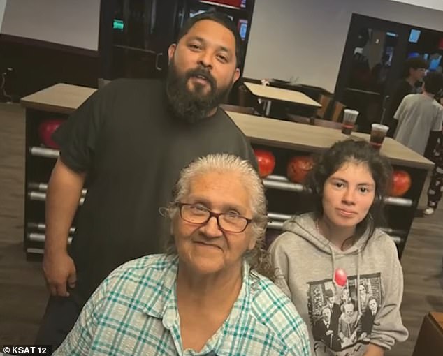 Kaitlin pictured at a bowling alley with her loved ones