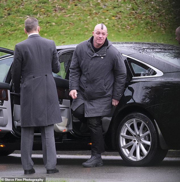 Georgina Cooper's brother Shane Donnelly arrives at Vinters Park Crematorium today