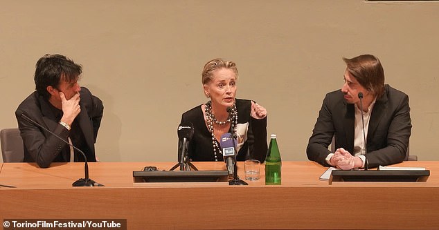 Actress Sharon Stone (center) railed against 