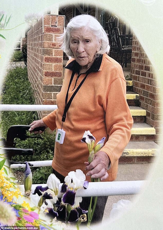 Mrs Nowland (pictured), who was holding a steak knife when the officer tased her, fell backwards and hit her head before dying a week later in hospital.