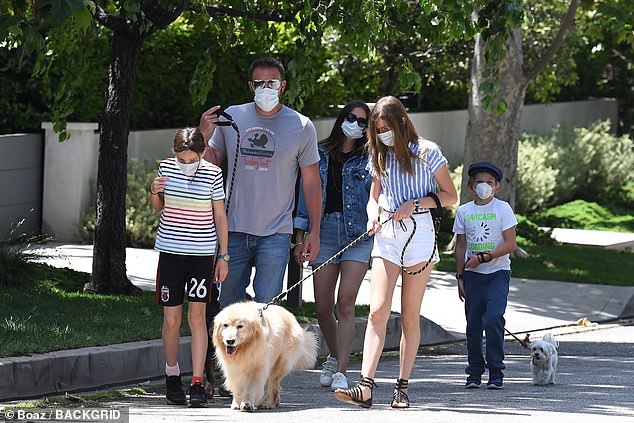 Birdie was seen accompanying Affleck and his then-girlfriend Ana de Armas on a family outing with their three children in 2020.