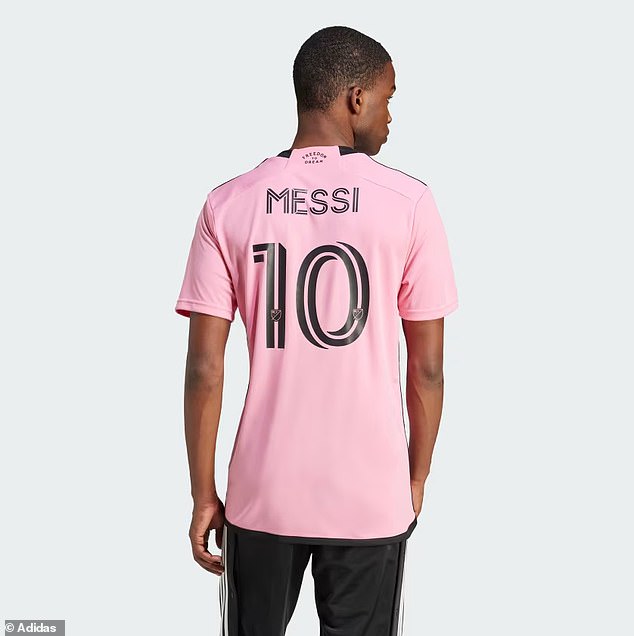 Celebrate a soccer fan's Christmas with a Messi home jersey from Inter Miami, on sale for $96 with a 40% discount in the Adidas sale