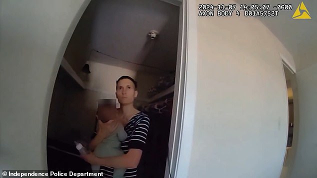 CCTV footage released on Wednesday shows Pike holding her daughter in a closet