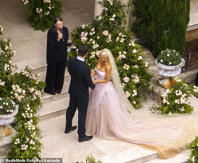 Betsy-Blue married fellow musician David Stewart at the end of August in Paris, France, while Tammy married Matt Zukowski (both pictured) in Byron Bay on Saturday last week.