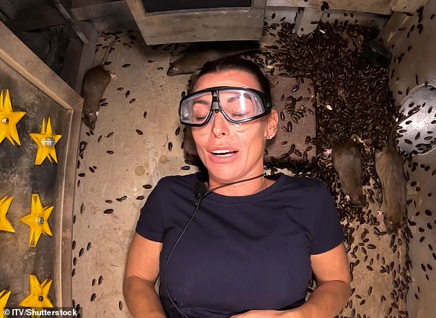 Enduring the I'm a Celebrity Bushtucker trial in which Coleen was locked in the back of a van with hordes of cockroaches, rats, giant mealworms and crickets.