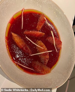 Chef Neal has created his own version of cranberry sauce, which is more like a sweet jelly.